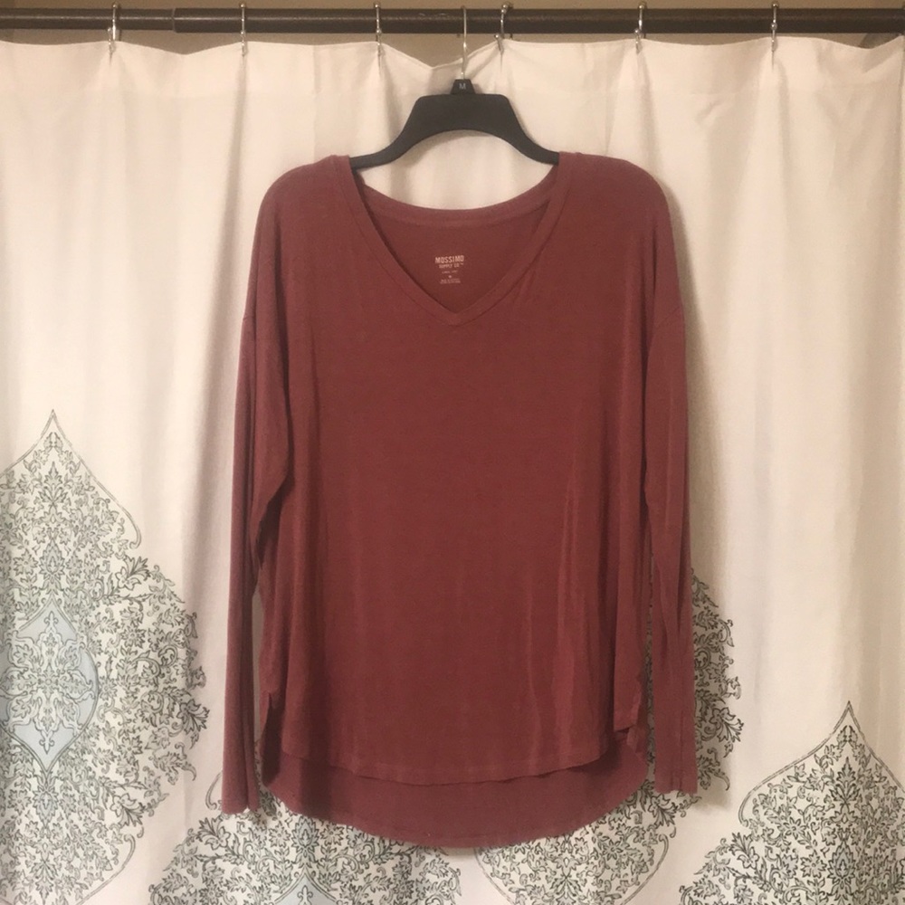 Mossimo Supply Co. Dark Pink long-sleeved tee
